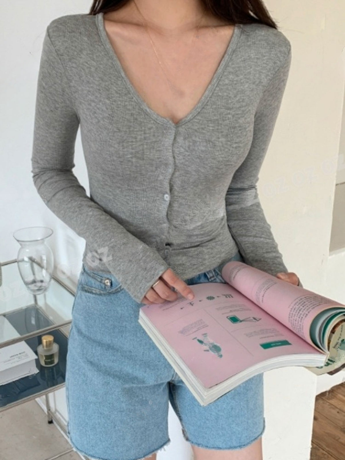 V Neck Comfortable Cardigan