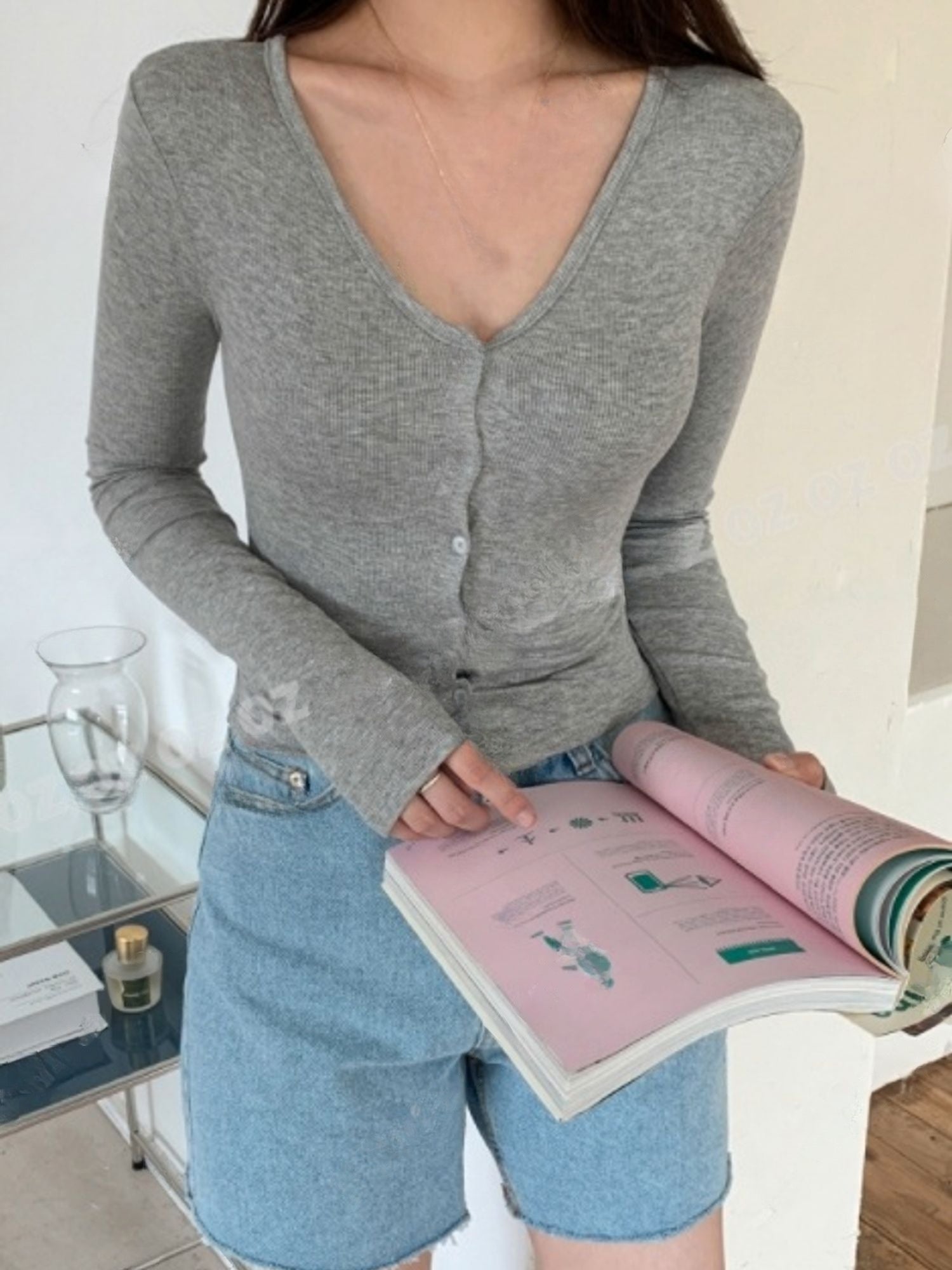 V Neck Comfortable Cardigan