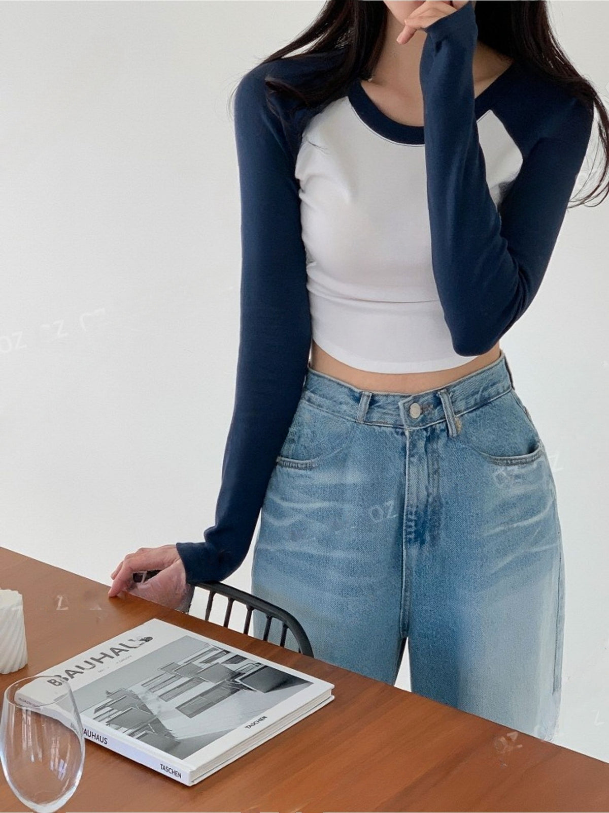 Eco Modal Contrast Color Crop Top