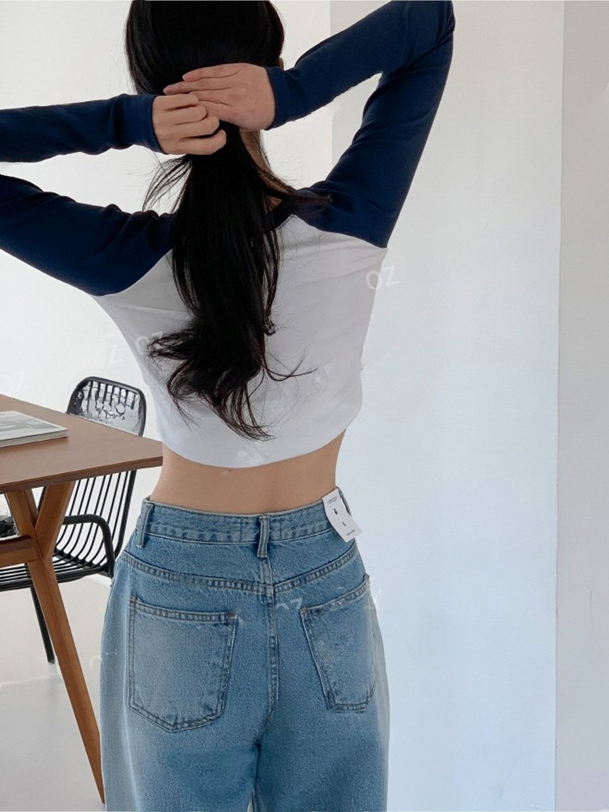 Eco Modal Contrast Color Crop Top