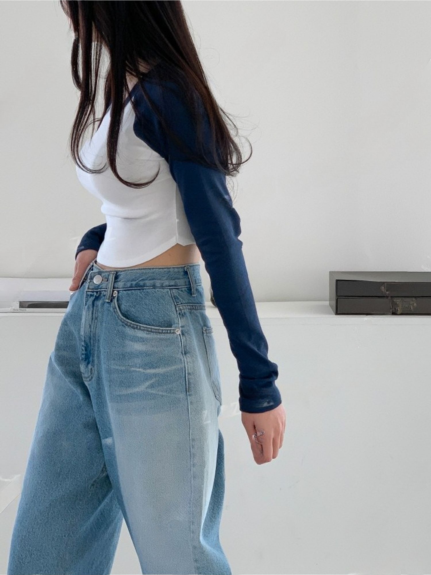 Eco Modal Contrast Color Crop Top