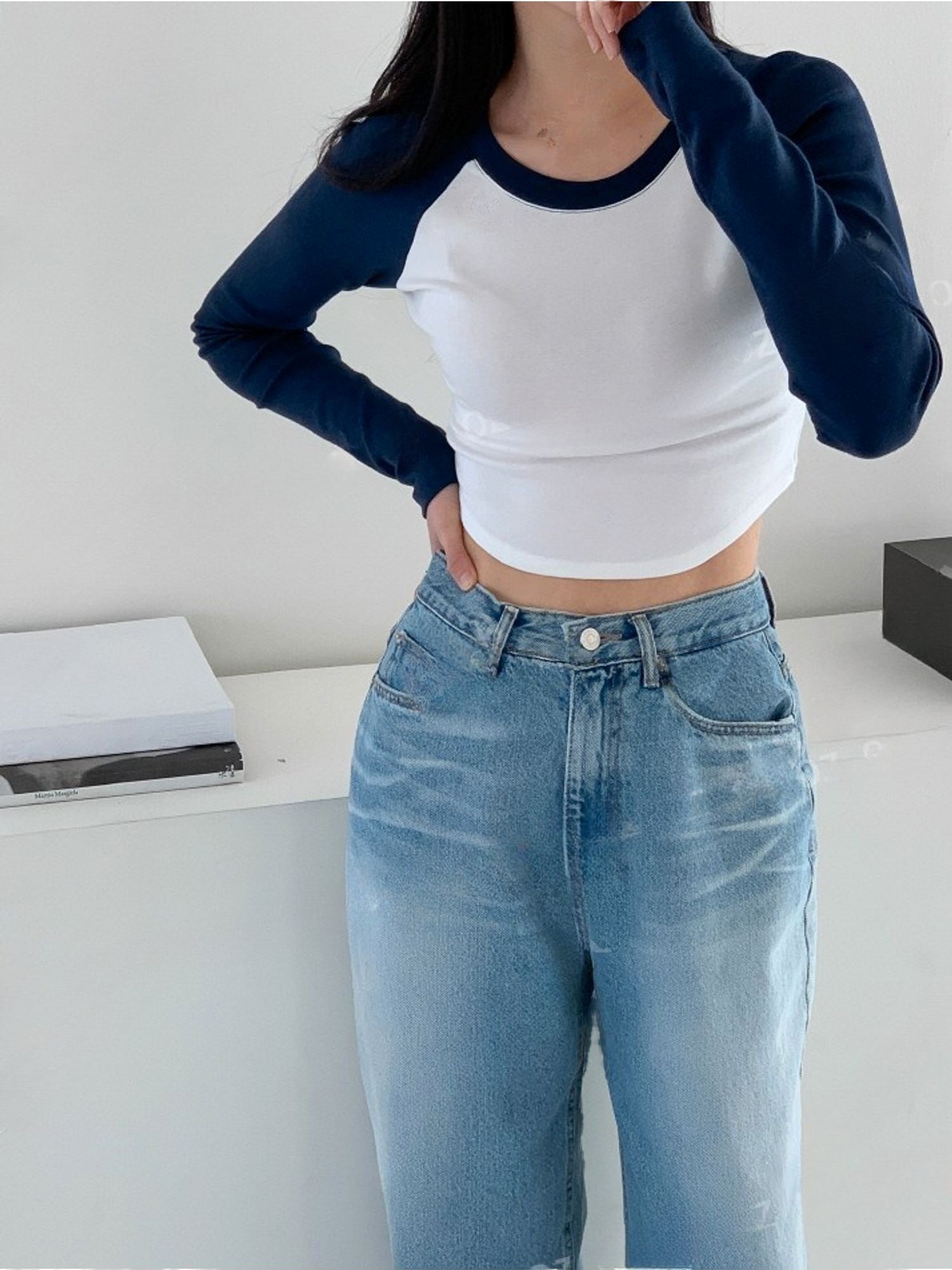 Eco Modal Contrast Color Crop Top