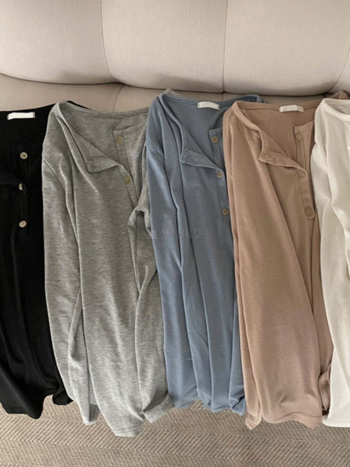 Long Sleeve Half Henley Top