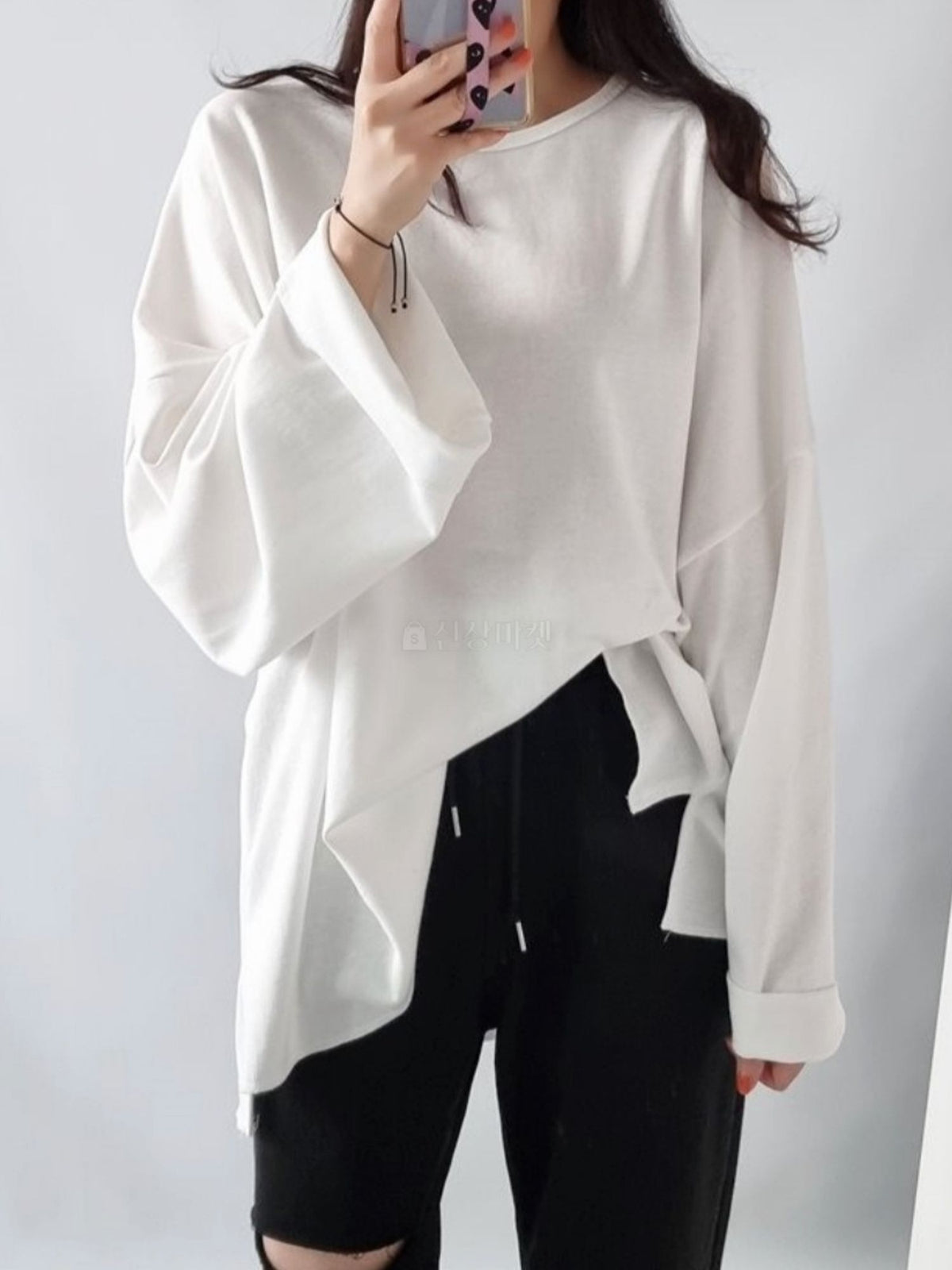 Oversized Asymmetrical Long Sleeve Top