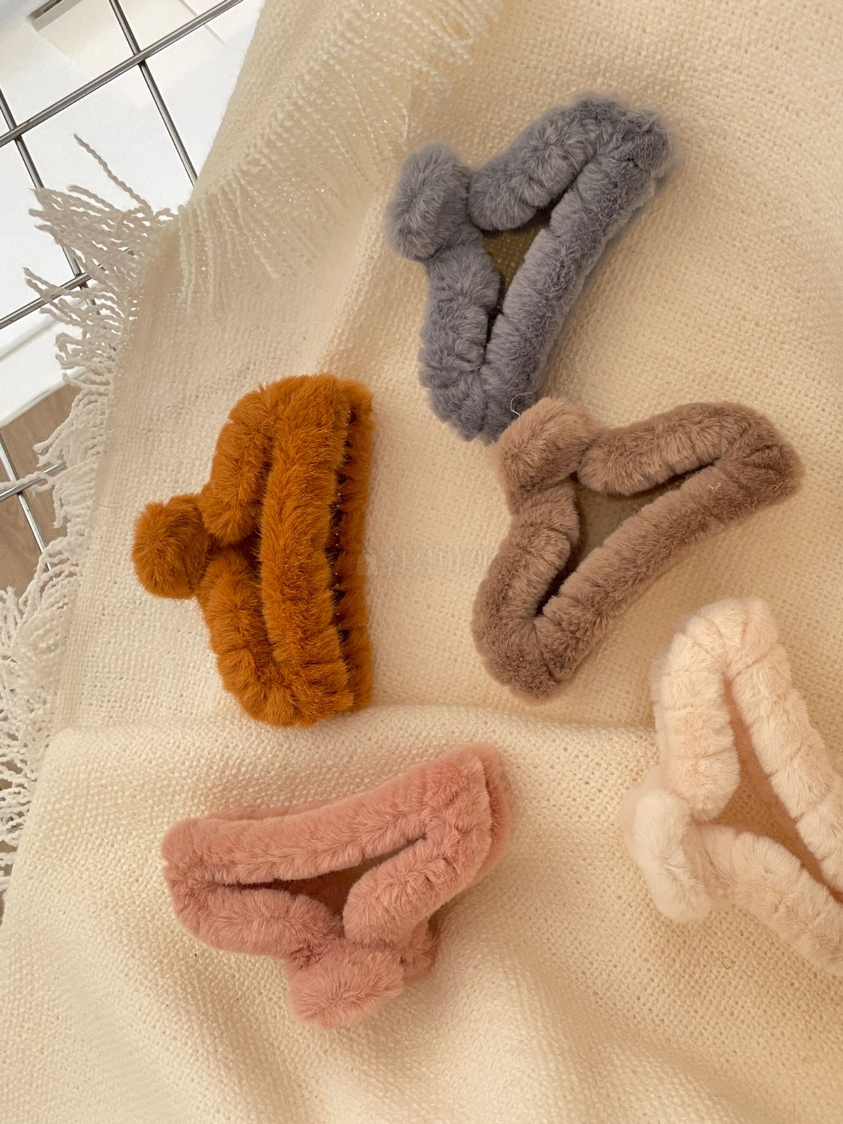 Fuzzy Fur Hair Clips