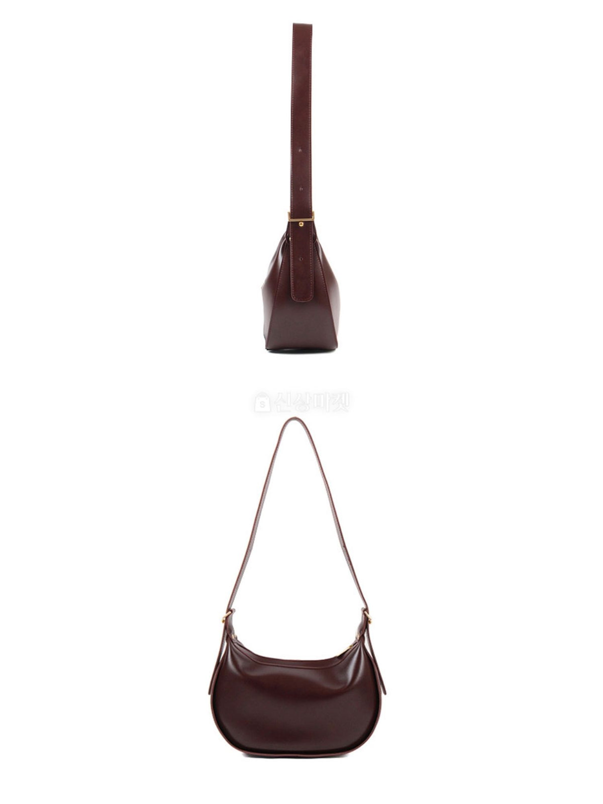 Faux Leather Shoulder Hobo Bag