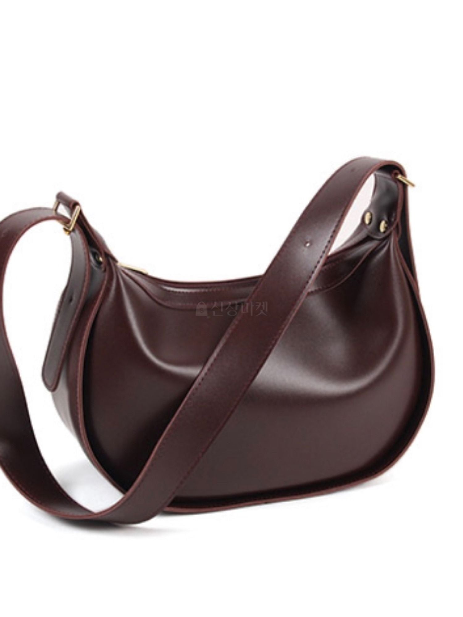Faux Leather Shoulder Hobo Bag