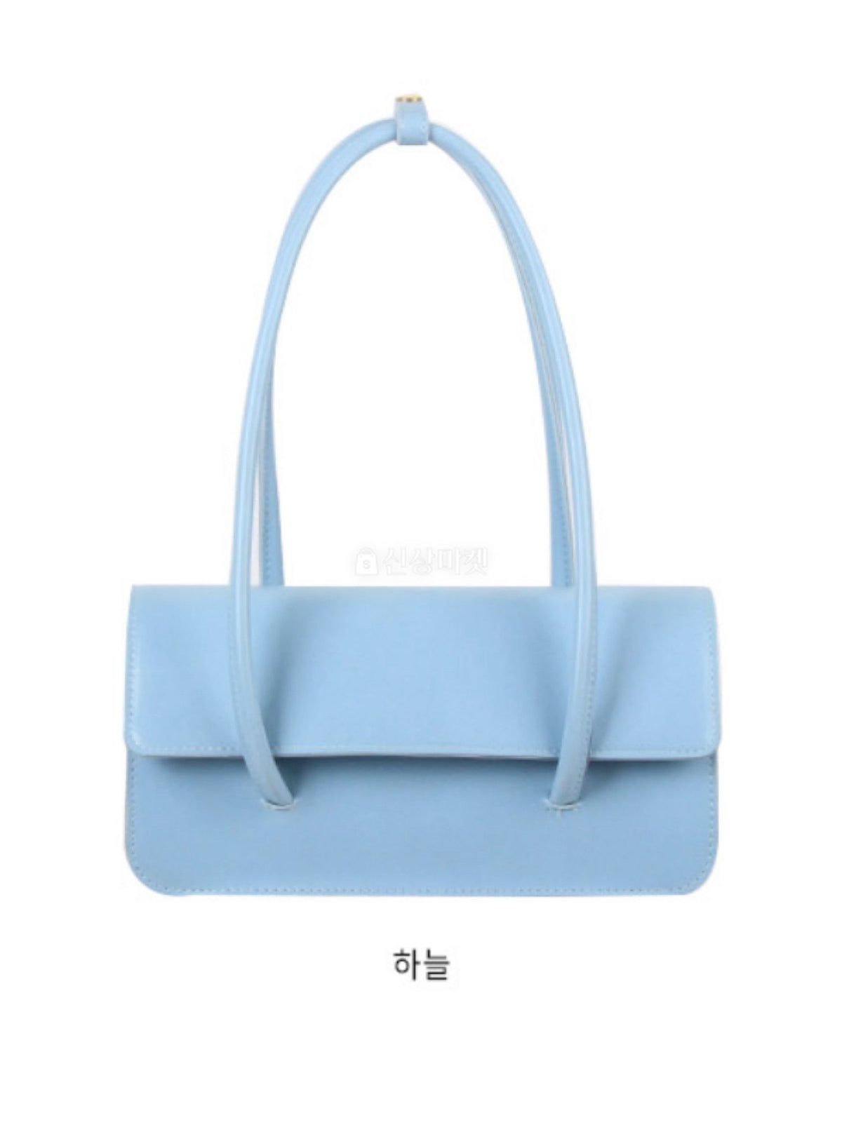 Faux Leather Square Shoulder Tote Bag