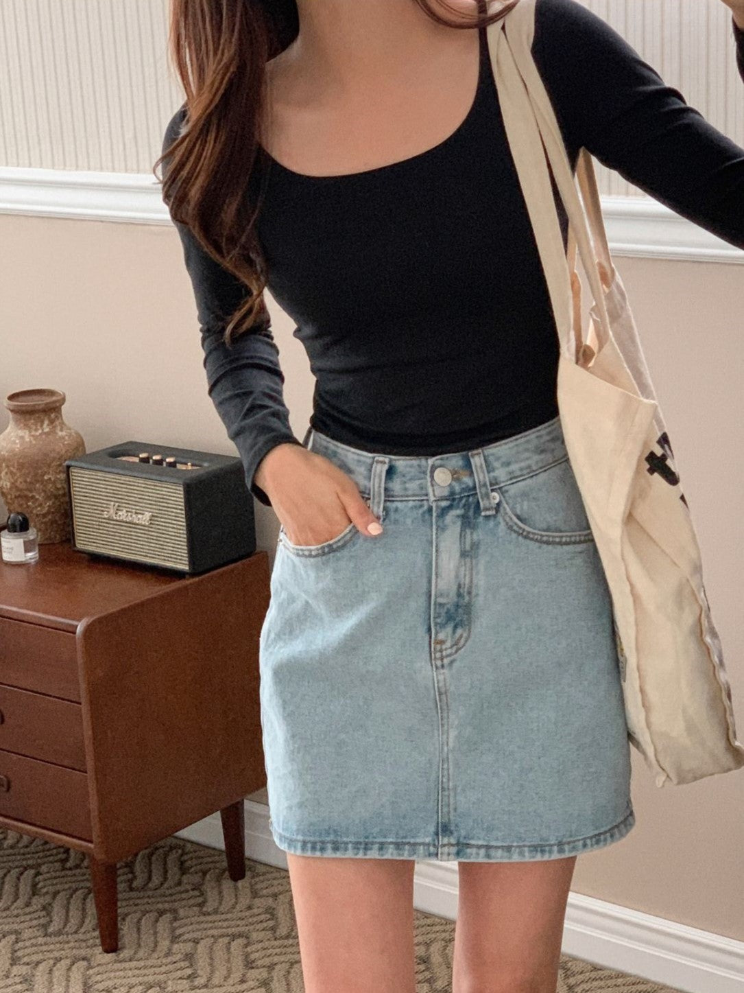 Scoop Neck Ribbed Top