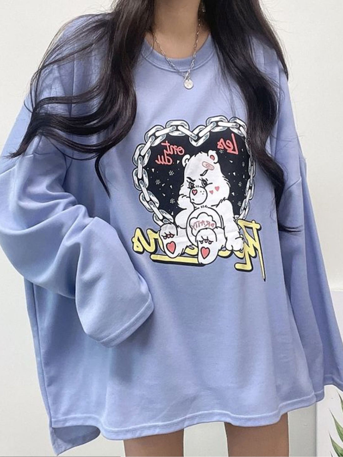 NewJeans Oversized Bear Crewneck
