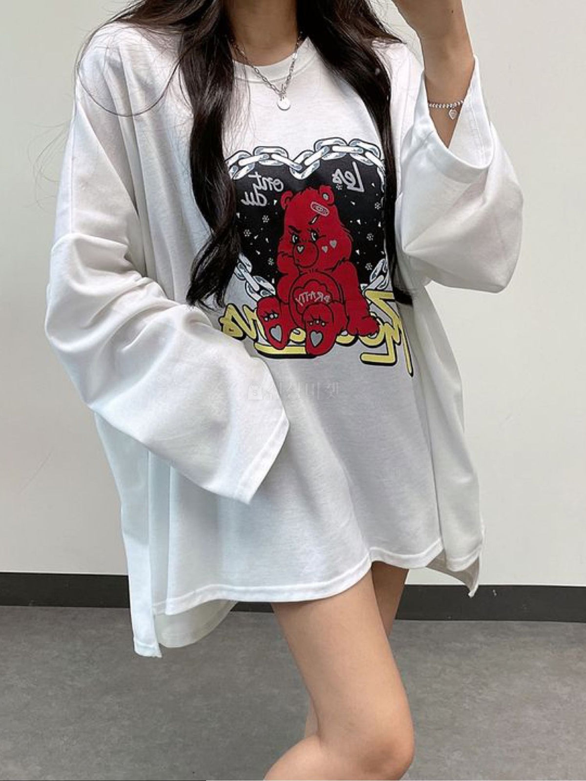 NewJeans Oversized Bear Crewneck