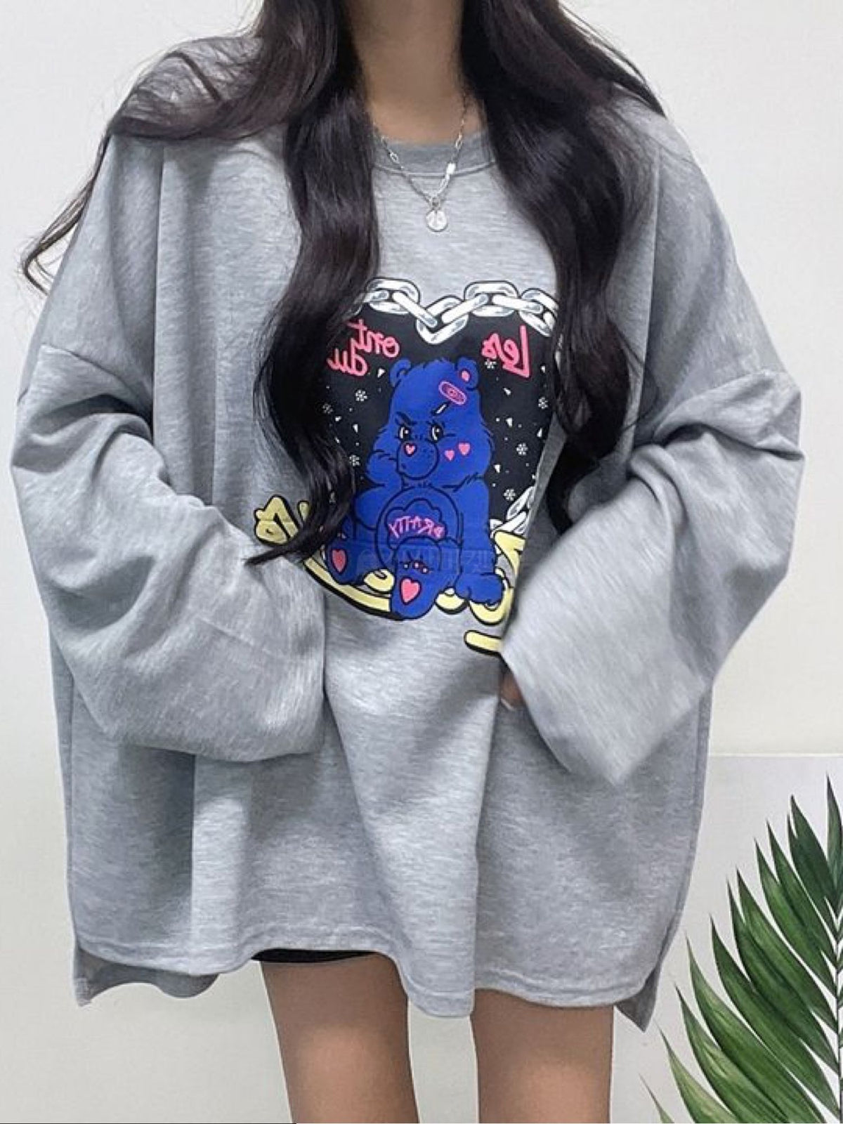 NewJeans Oversized Bear Crewneck