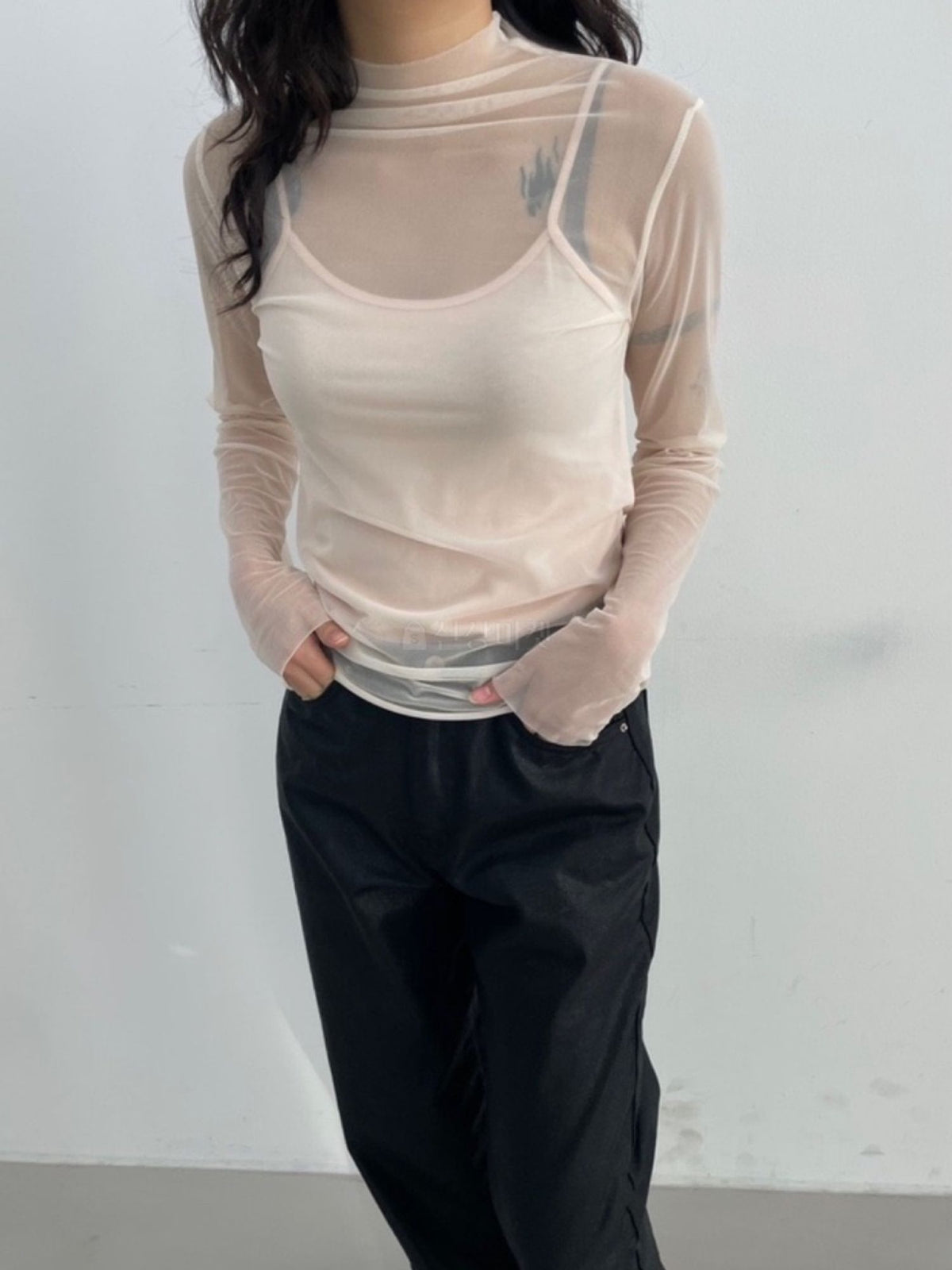 Jennie Mockneck See through Net Top