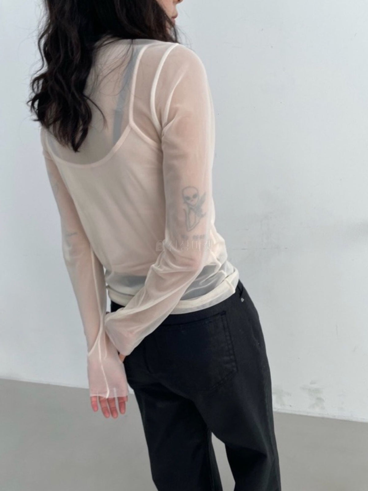 Jennie Mockneck See through Net Top