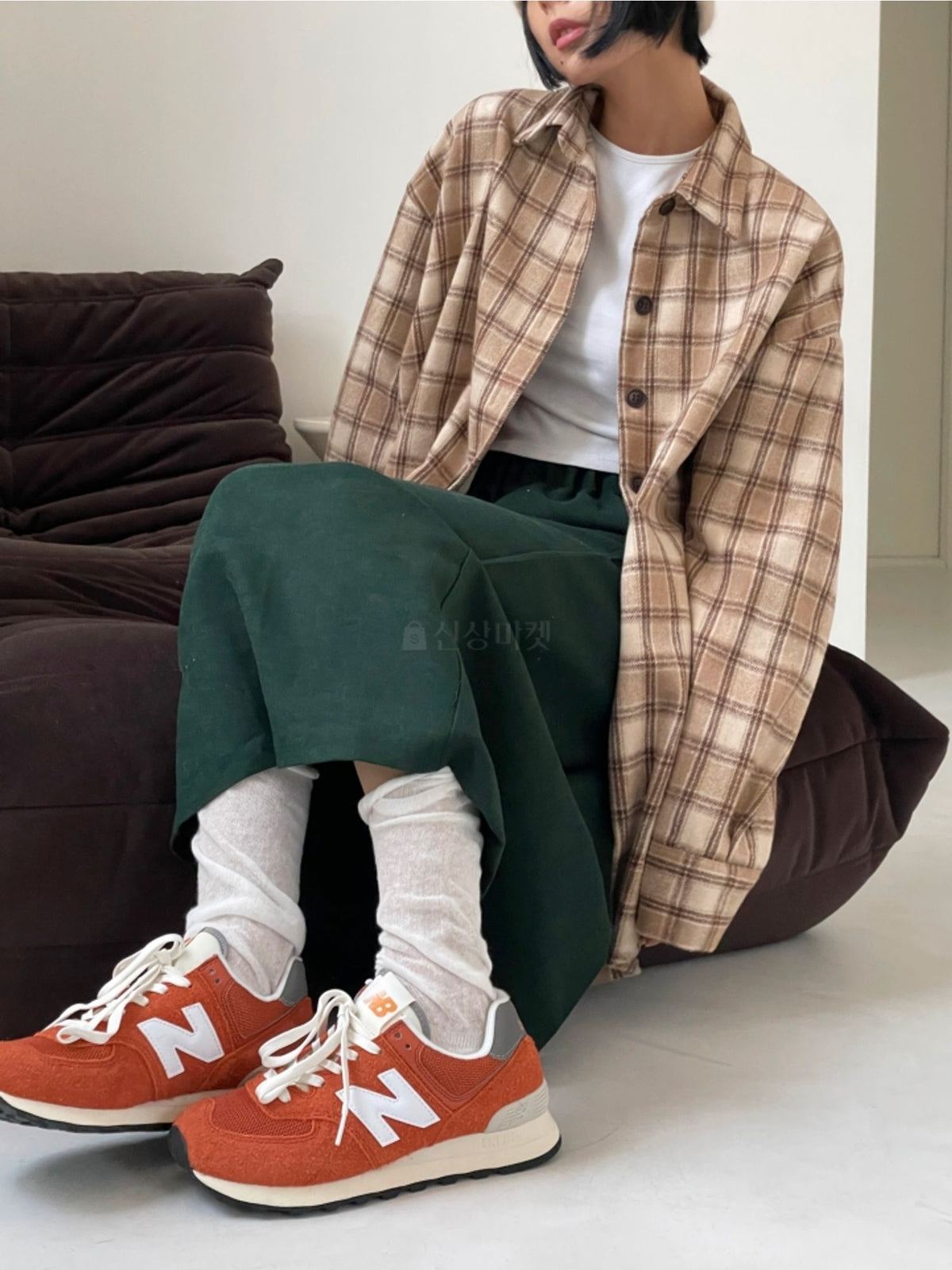 Wool Fuzzy Plaid Shacket