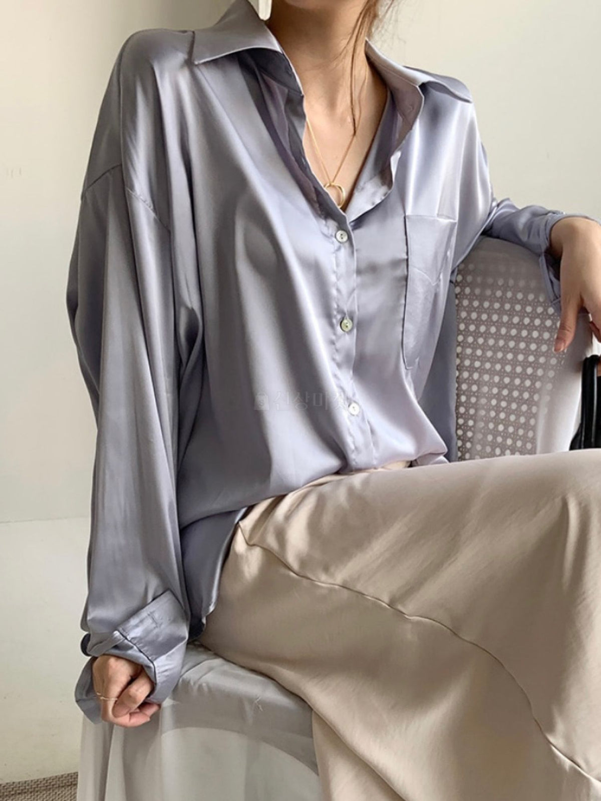 Luxury Silky Long Blouse