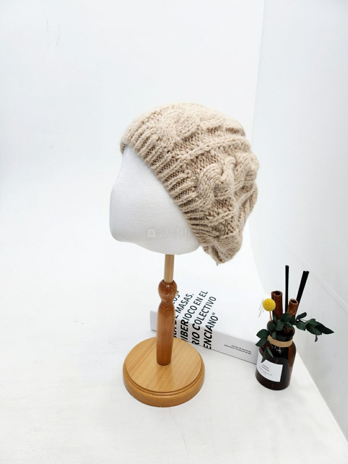 Cable Knit Beret Hat