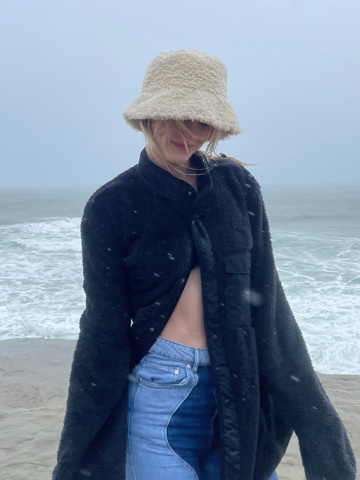 Faux Lamb Fur Wool Bucket Hat