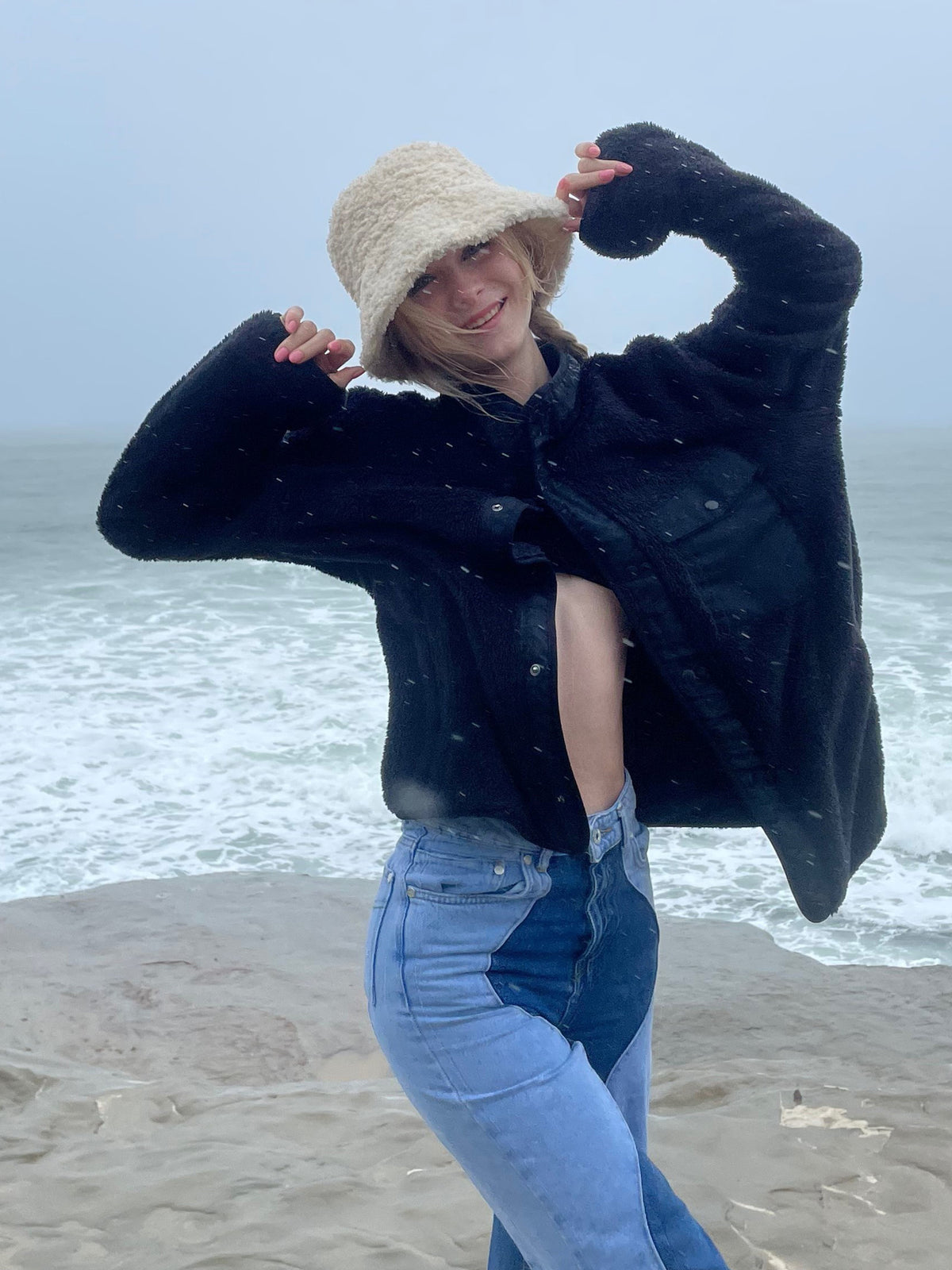 Faux Lamb Fur Wool Bucket Hat